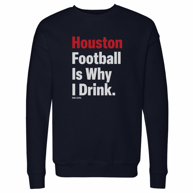Houston Football Men's Crewneck Sweatshirt | 500 LEVEL