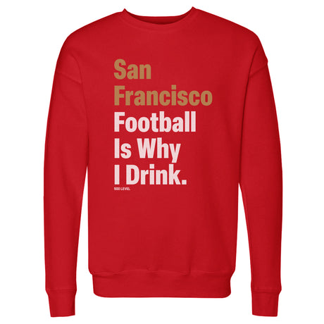 San Francisco Football Men's Crewneck Sweatshirt | 500 LEVEL