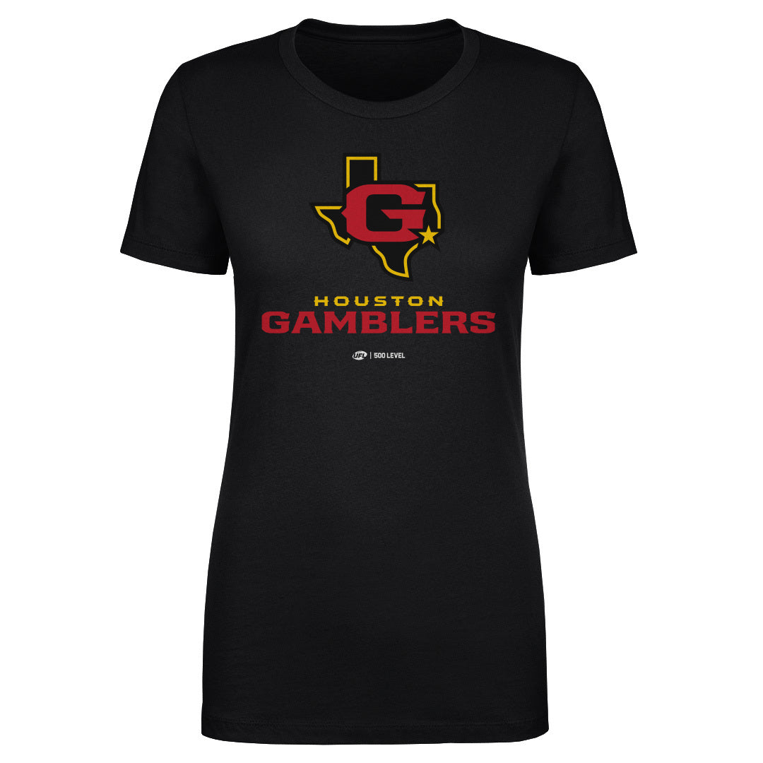 Houston Gamblers Women's T-Shirt | 500 LEVEL