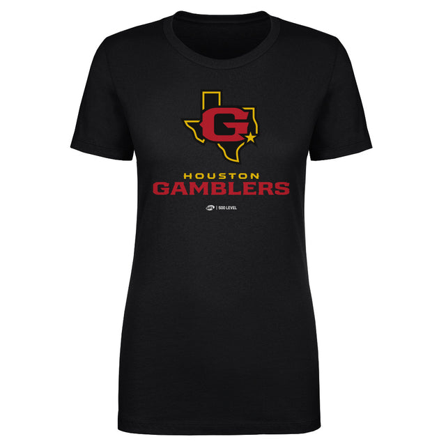 Houston Gamblers Women's T-Shirt | 500 LEVEL