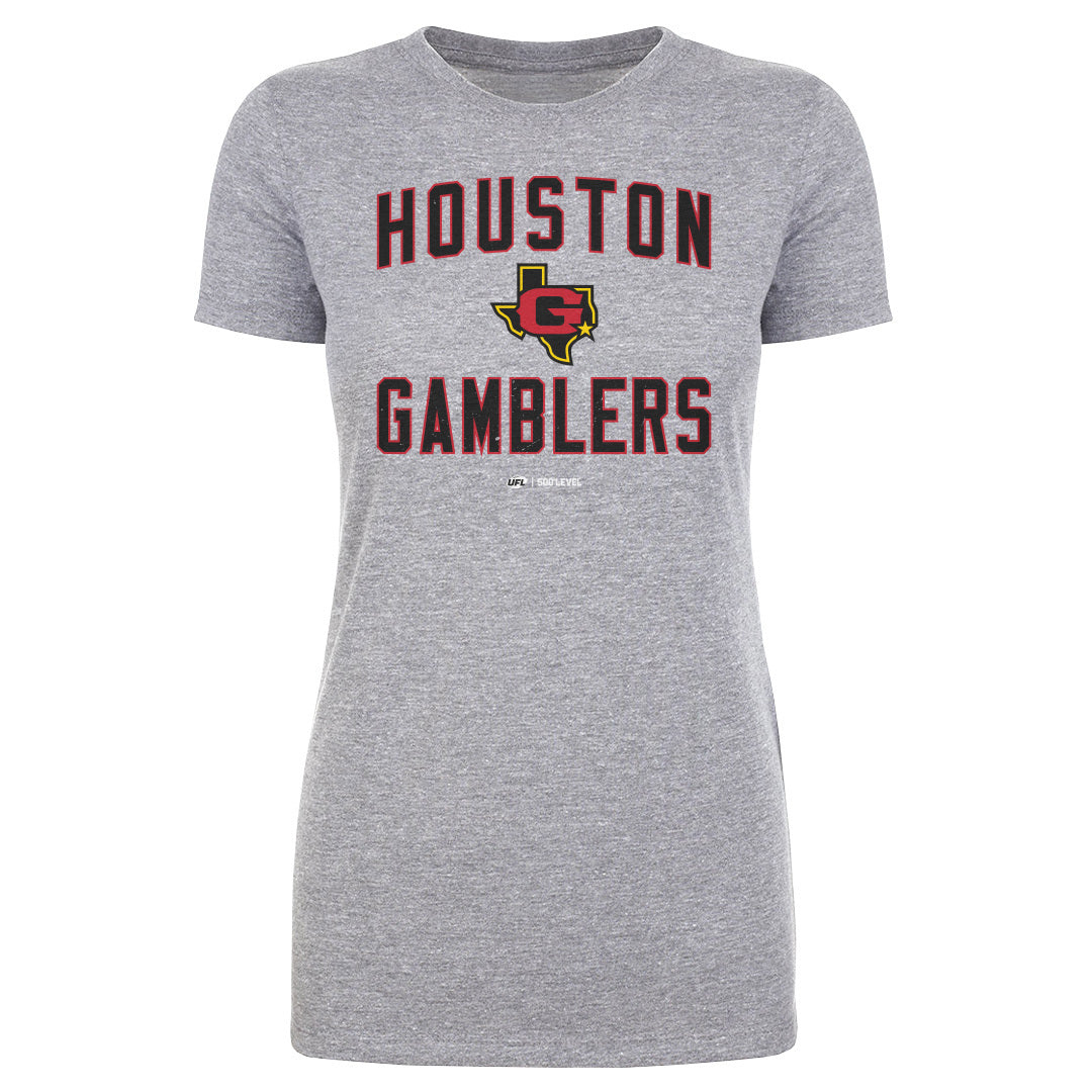 Houston Gamblers Women's T-Shirt | 500 LEVEL