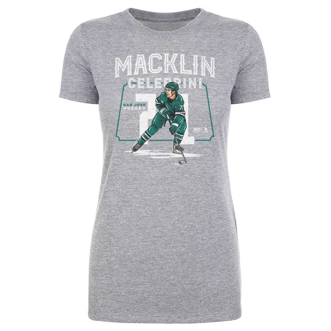 Macklin Celebrini Women's T-Shirt | 500 LEVEL