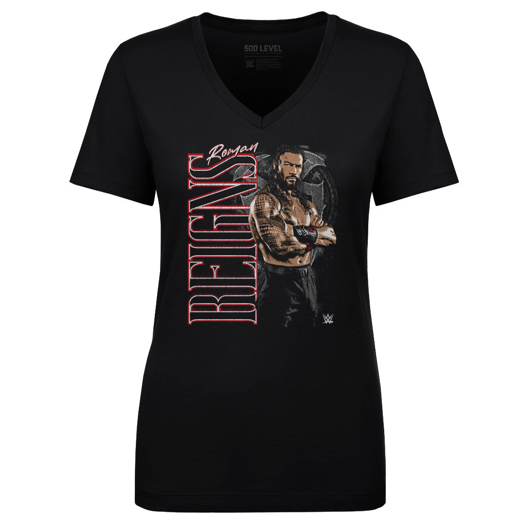 Roman Reigns Women's V-Neck T-Shirt | 500 LEVEL
