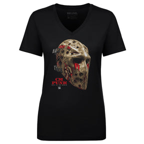 CM Punk Women's V-Neck T-Shirt | 500 LEVEL