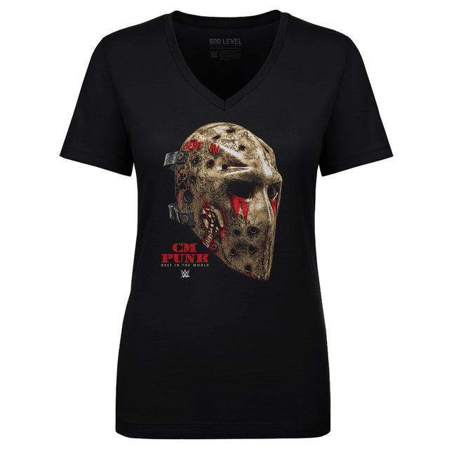 CM Punk Women's V-Neck T-Shirt | 500 LEVEL