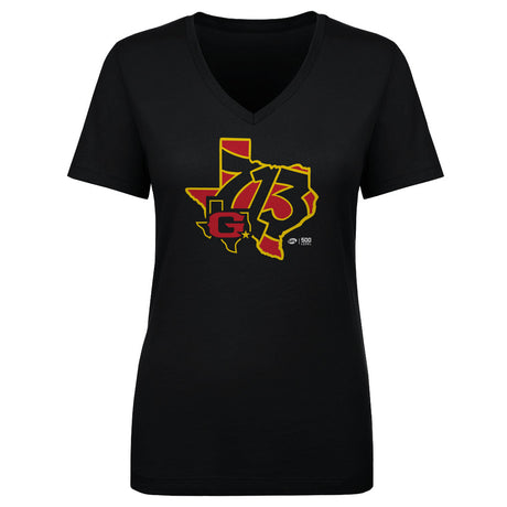 Houston Gamblers Women's V-Neck T-Shirt | 500 LEVEL