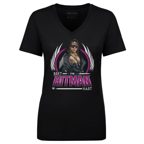 Bret Hart Women's V-Neck T-Shirt | 500 LEVEL