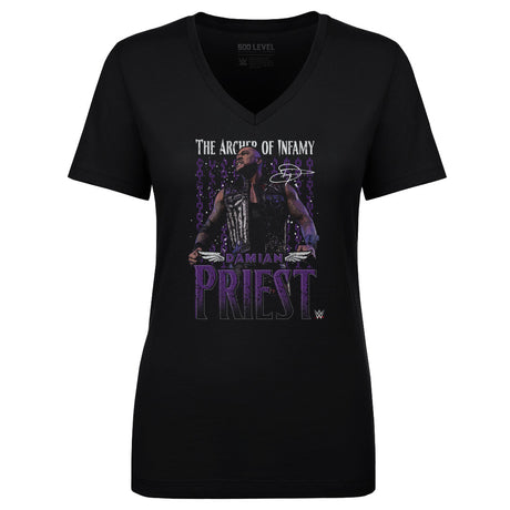 Damian Priest Women's V-Neck T-Shirt | 500 LEVEL
