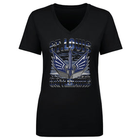 St. Louis Battlehawks Women's V-Neck T-Shirt | 500 LEVEL