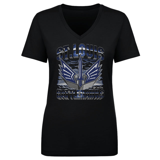 St. Louis Battlehawks Women's V-Neck T-Shirt | 500 LEVEL