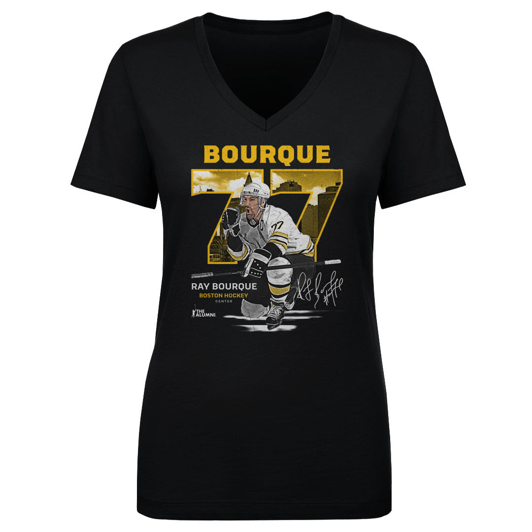 Ray Bourque Women's V-Neck T-Shirt | 500 LEVEL