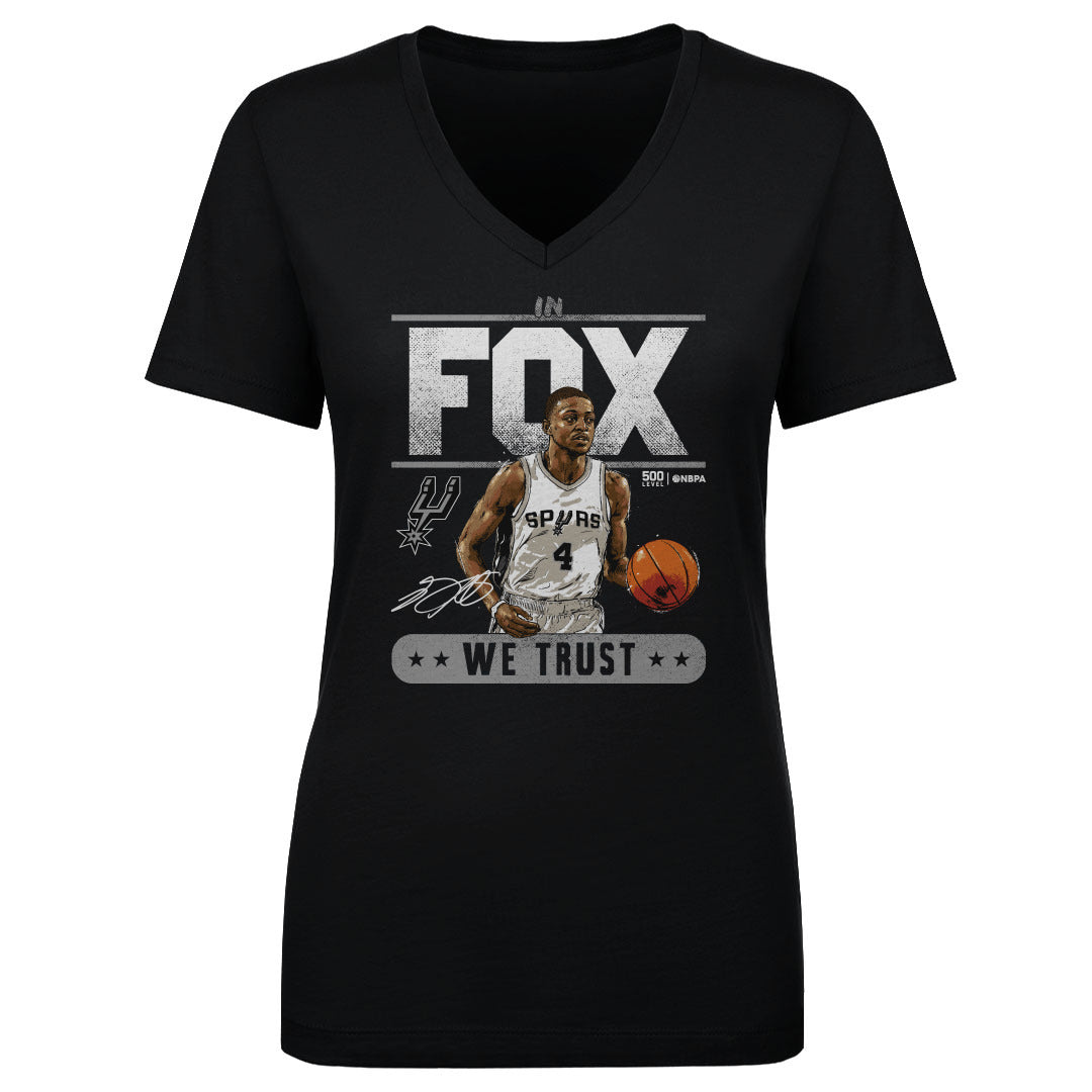 De'Aaron Fox Women's V-Neck T-Shirt | 500 LEVEL
