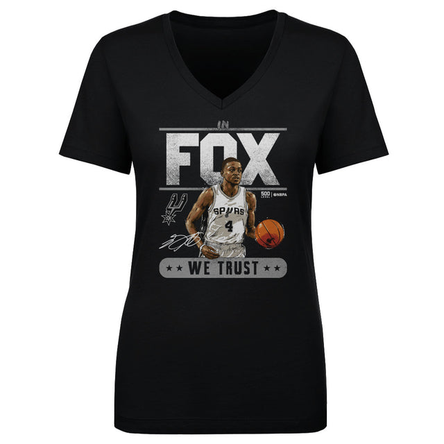 De'Aaron Fox Women's V-Neck T-Shirt | 500 LEVEL