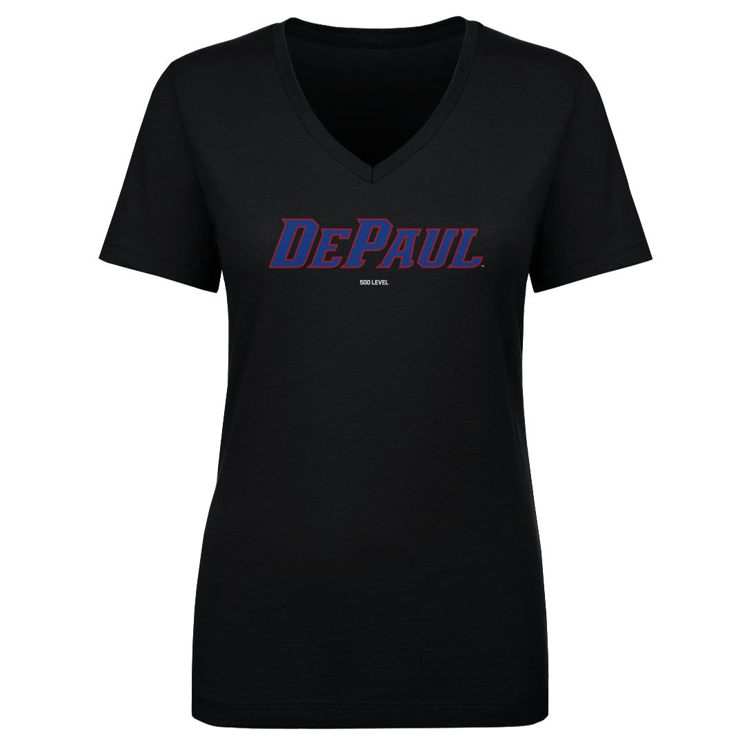 DePaul Blue Demons Women's V-Neck T-Shirt | 500 LEVEL