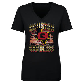 Houston Gamblers Women's V-Neck T-Shirt | 500 LEVEL