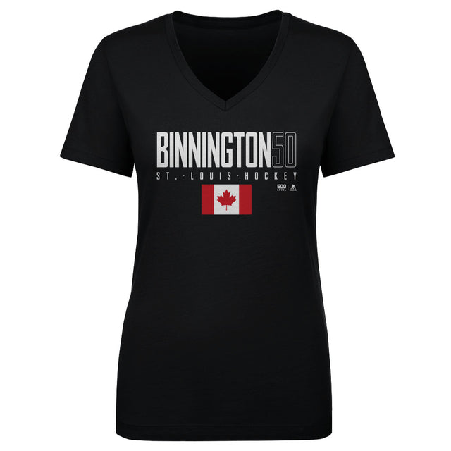 Jordan Binnington Women's V-Neck T-Shirt | 500 LEVEL