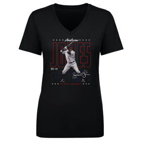 Andruw Jones Women's V-Neck T-Shirt | 500 LEVEL