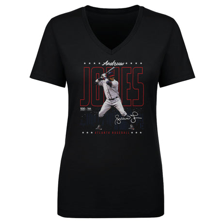 Andruw Jones Women's V-Neck T-Shirt | 500 LEVEL