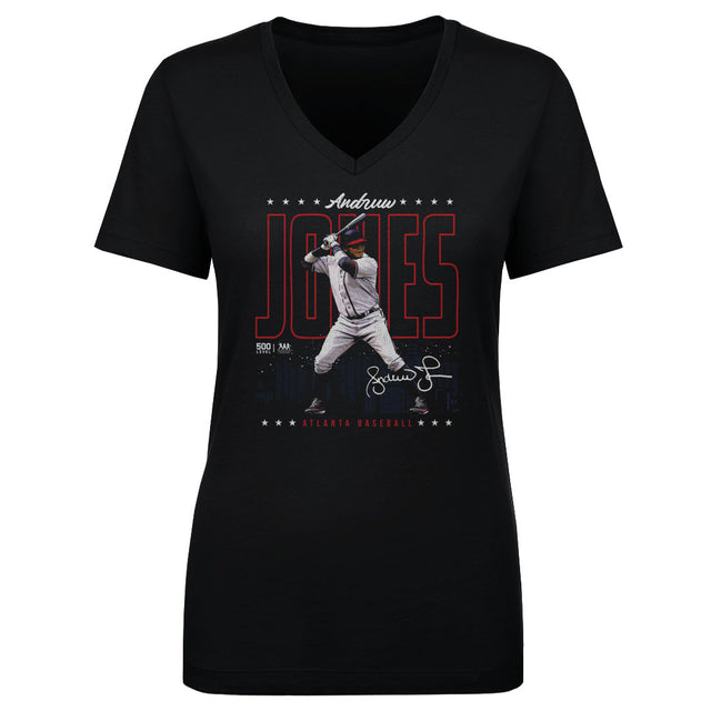 Andruw Jones Women's V-Neck T-Shirt | 500 LEVEL