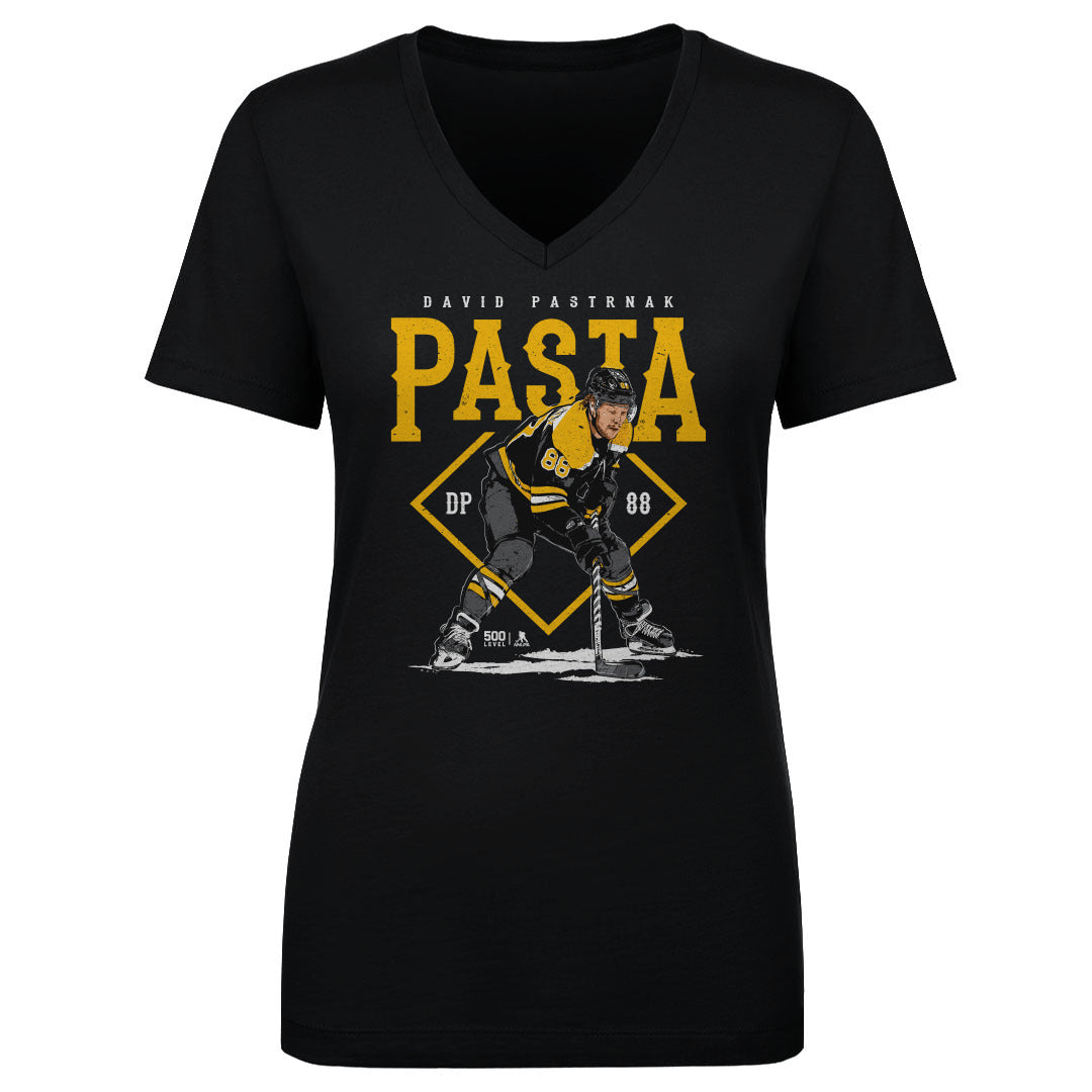 David Pastrnak Women's V-Neck T-Shirt | 500 LEVEL