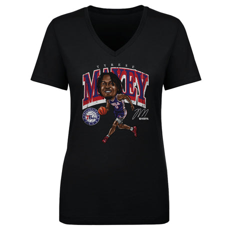 Tyrese Maxey Women's V-Neck T-Shirt | 500 LEVEL
