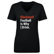 Cincinnati Football Women's V-Neck T-Shirt | 500 LEVEL