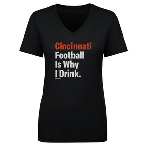 Cincinnati Football Women's V-Neck T-Shirt | 500 LEVEL