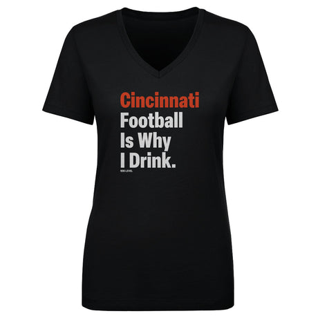 Cincinnati Football Women's V-Neck T-Shirt | 500 LEVEL