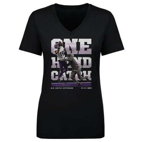 Justin Jefferson Women's V-Neck T-Shirt | 500 LEVEL