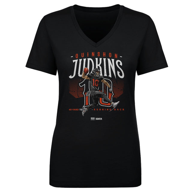 Quinshon Judkins Women's V-Neck T-Shirt | 500 LEVEL