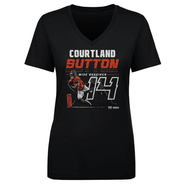 Courtland Sutton Women's V-Neck T-Shirt | 500 LEVEL