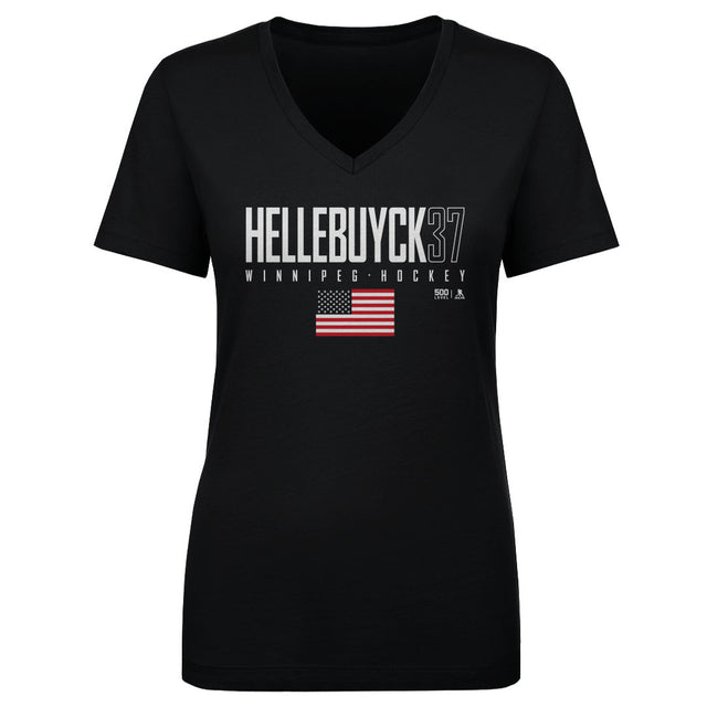 Connor Hellebuyck Women's V-Neck T-Shirt | 500 LEVEL