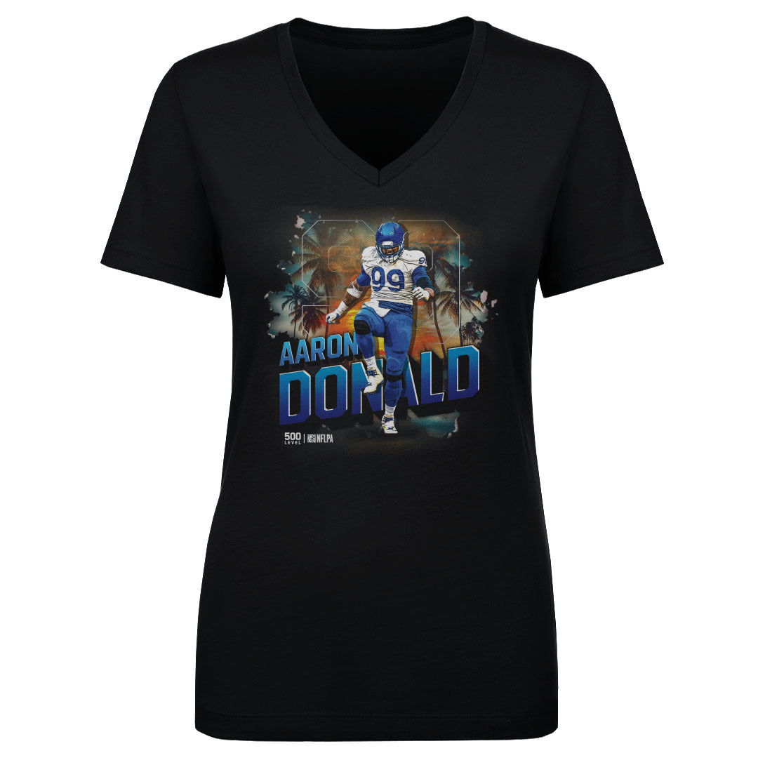 Aaron Donald Women's V-Neck T-Shirt | 500 LEVEL