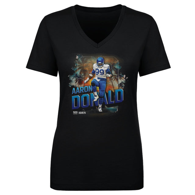 Aaron Donald Women's V-Neck T-Shirt | 500 LEVEL