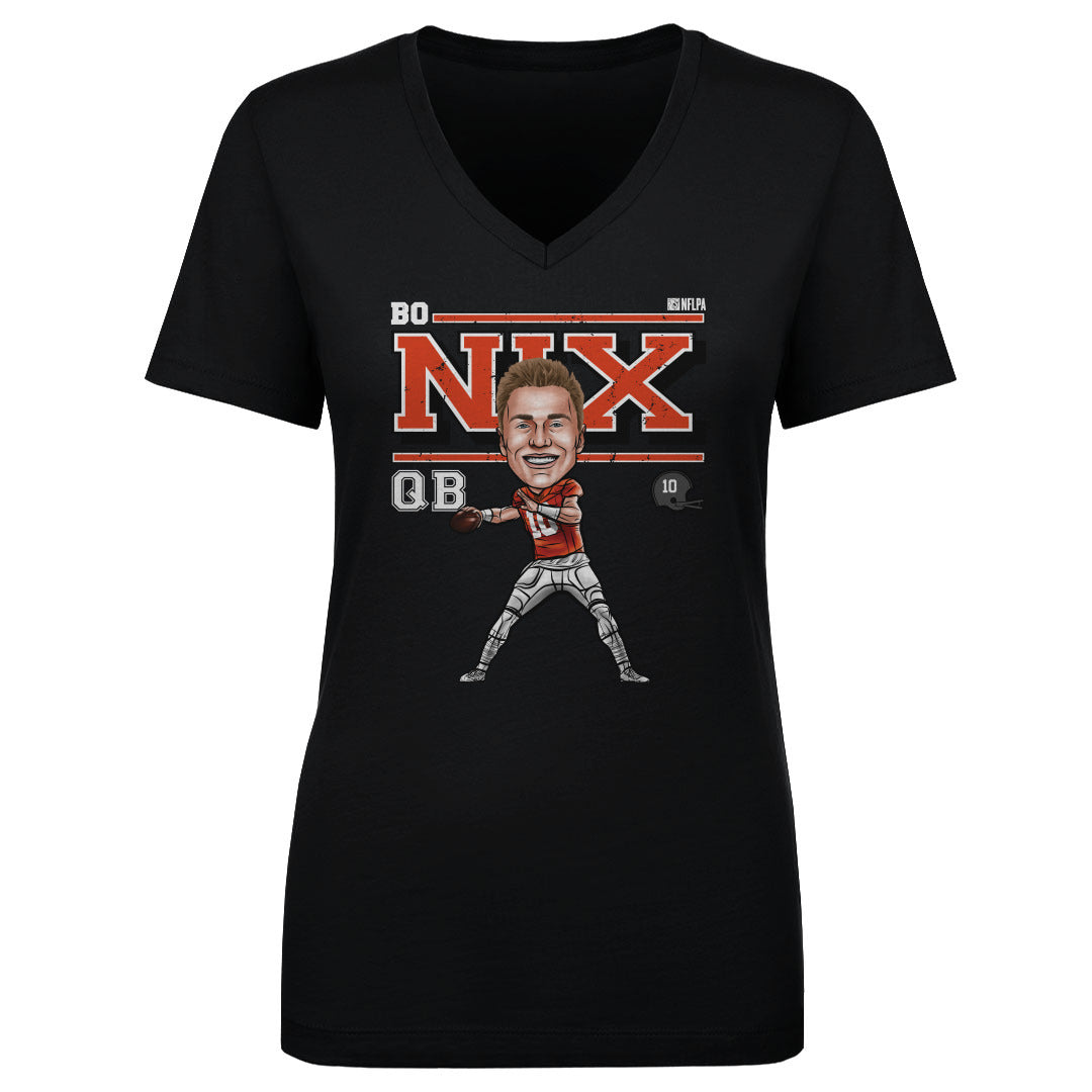 Bo Nix Women&#39;s V-Neck T-Shirt | 500 LEVEL
