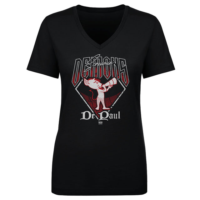 DePaul Blue Demons Women's V-Neck T-Shirt | 500 LEVEL