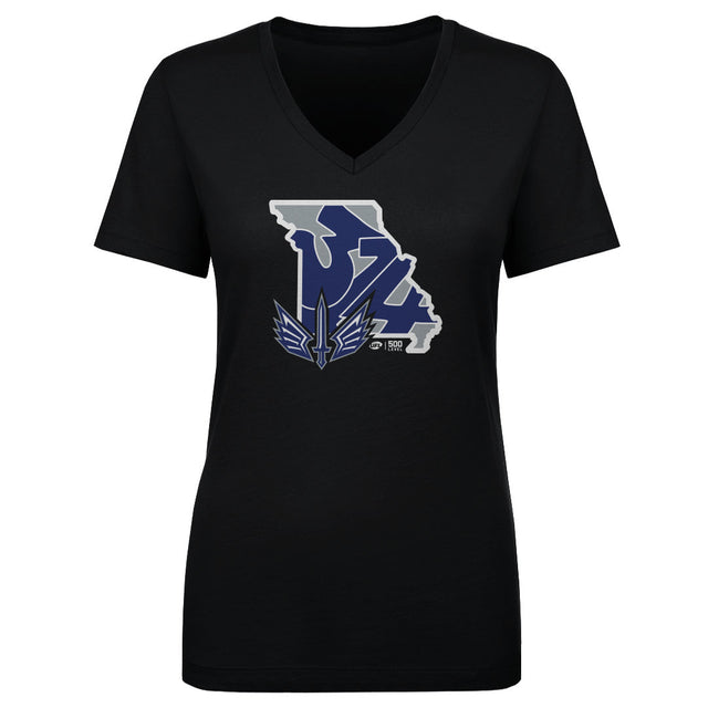 St. Louis Battlehawks Women's V-Neck T-Shirt | 500 LEVEL