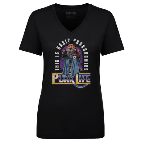 CM Punk Women's V-Neck T-Shirt | 500 LEVEL