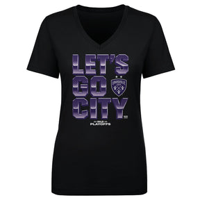 Louisville City FC Women's V-Neck T-Shirt | 500 LEVEL