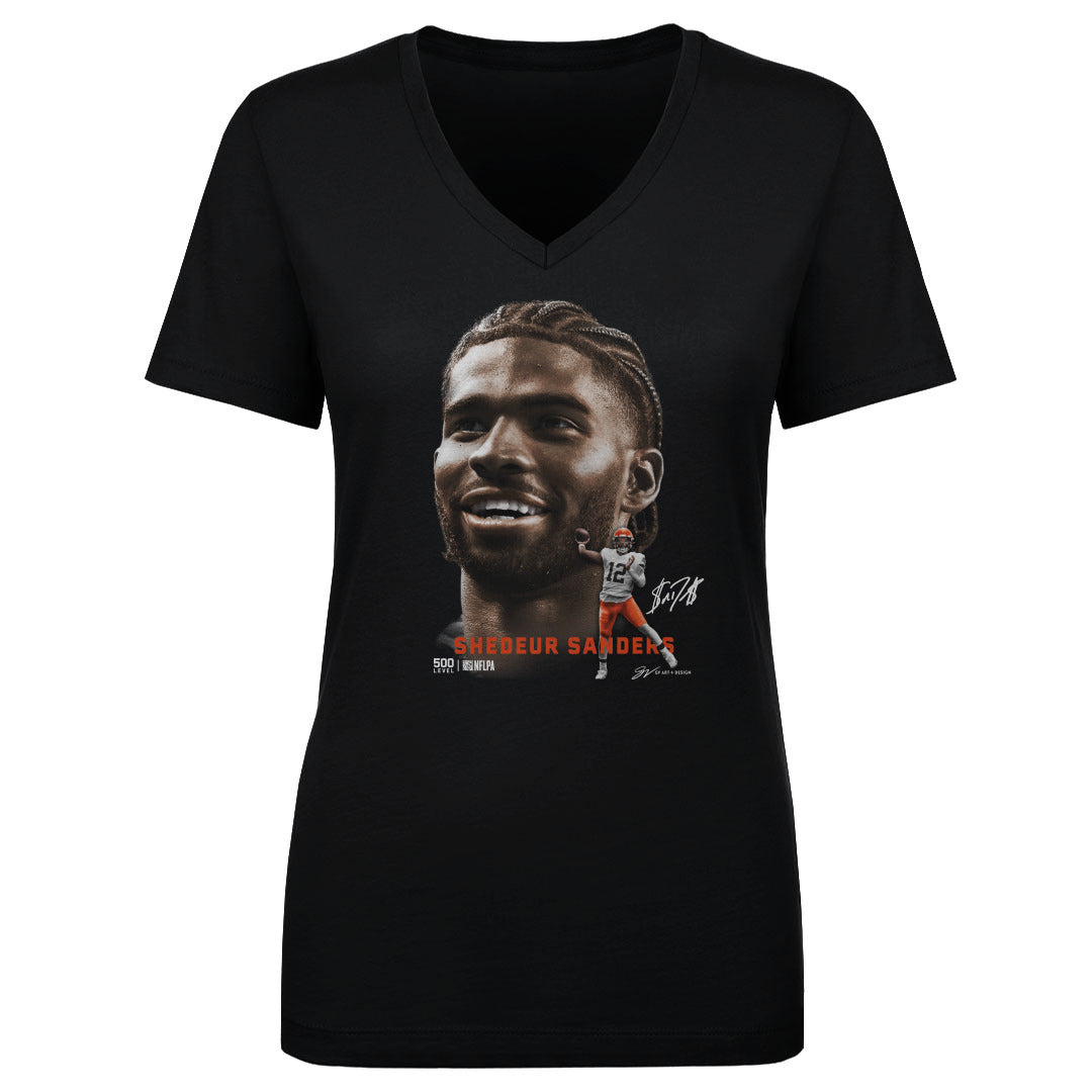 Shedeur Sanders Women's V-Neck T-Shirt | 500 LEVEL