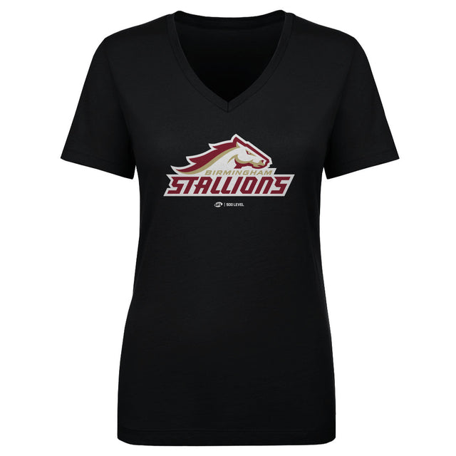 Birmingham Stallions Women's V-Neck T-Shirt | 500 LEVEL