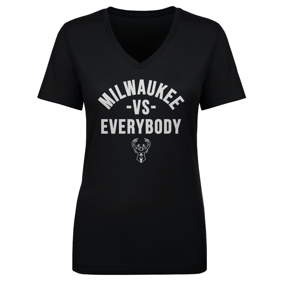 Milwaukee Bucks Women's V-Neck T-Shirt | 500 LEVEL