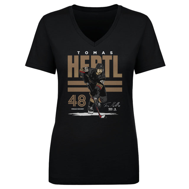 Tomas Hertl Women's V-Neck T-Shirt | 500 LEVEL