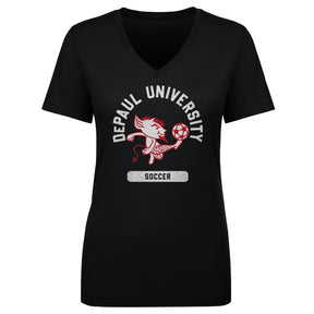 DePaul Blue Demons Women's V-Neck T-Shirt | 500 LEVEL
