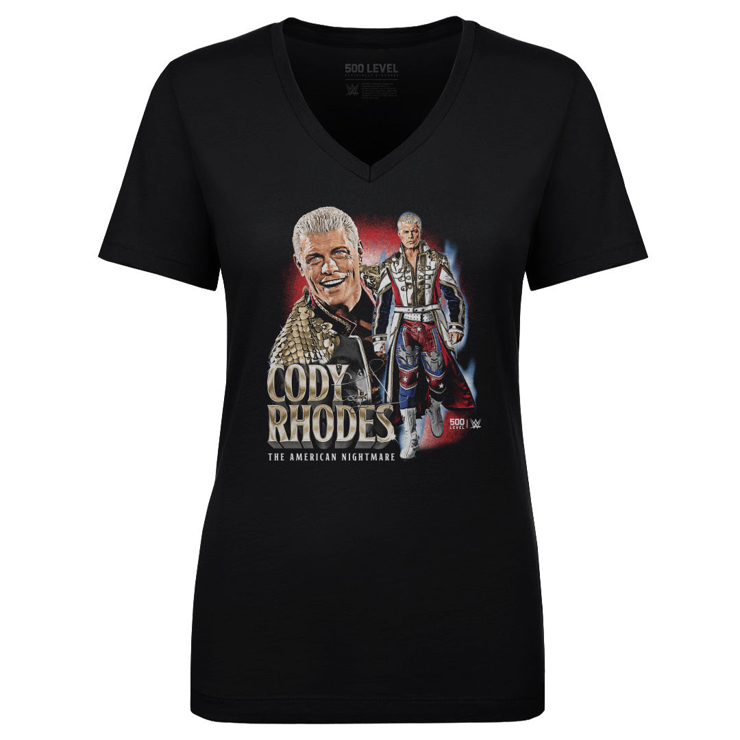Cody Rhodes Women's V-Neck T-Shirt | 500 LEVEL