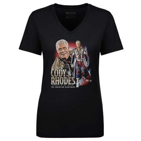Cody Rhodes Women's V-Neck T-Shirt | 500 LEVEL