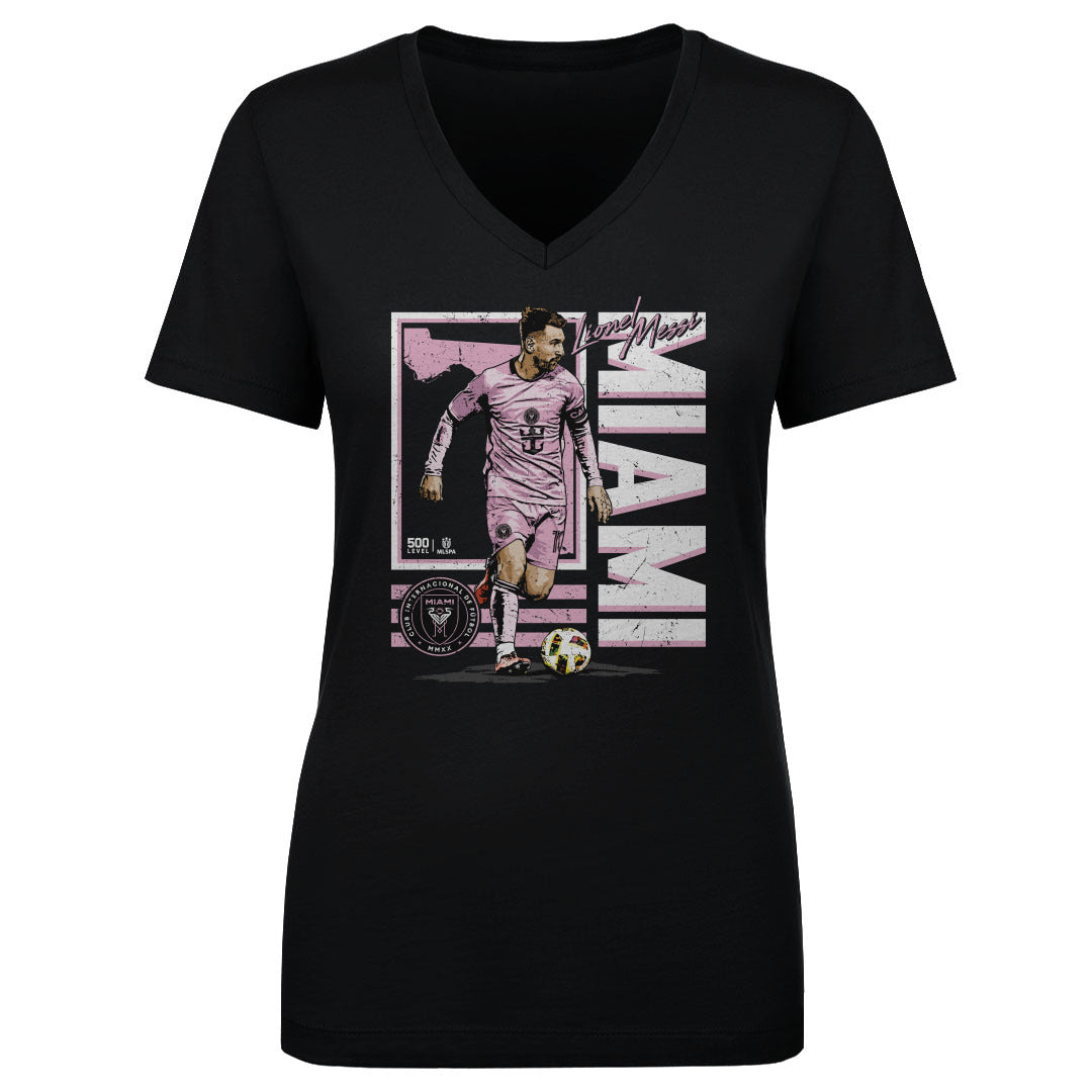 Lionel Messi Women's V-Neck T-Shirt | 500 LEVEL