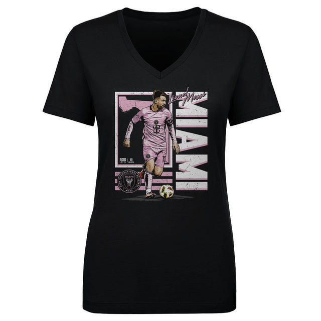 Lionel Messi Women's V-Neck T-Shirt | 500 LEVEL