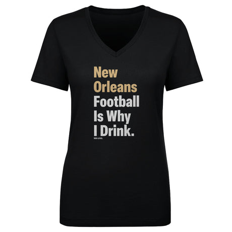 New Orleans Football Women's V-Neck T-Shirt | 500 LEVEL