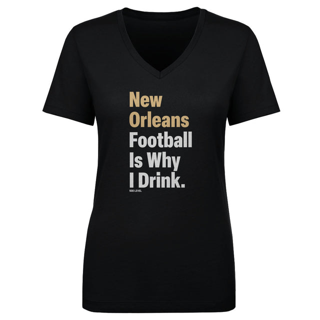 New Orleans Football Women's V-Neck T-Shirt | 500 LEVEL